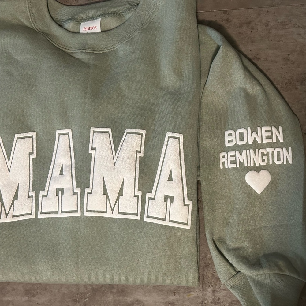Custom MAMA puffy vinyl crewneck